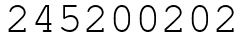Число 245200202.