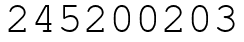 Число 245200203.