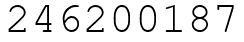 Число 246200187.