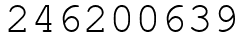 Число 246200639.
