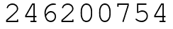 Число 246200754.