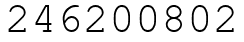Число 246200802.