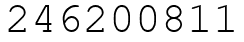 Число 246200811.
