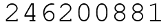 Число 246200881.