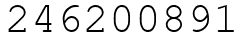 Число 246200891.