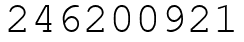 Число 246200921.