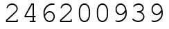 Число 246200939.