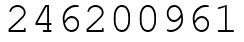 Число 246200961.