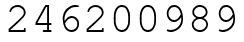 Число 246200989.