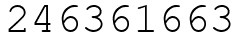 Число 246361663.
