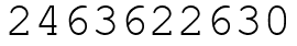 Число 2463622630.