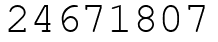 Число 24671807.