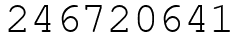 Число 246720641.