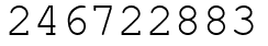 Число 246722883.