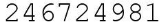 Число 246724981.
