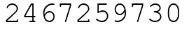 Число 2467259730.