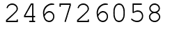 Число 246726058.