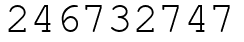 Число 246732747.