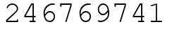 Число 246769741.