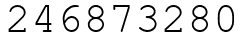 Число 246873280.