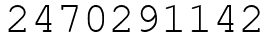 Число 2470291142.