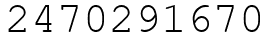 Число 2470291670.