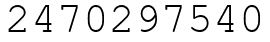 Число 2470297540.