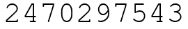 Число 2470297543.