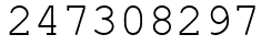 Число 247308297.