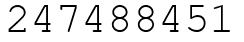 Число 247488451.