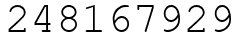Число 248167929.