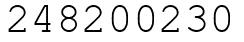 Число 248200230.