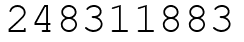 Число 248311883.