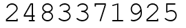 Число 2483371925.