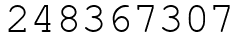 Число 248367307.