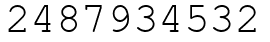 Число 2487934532.