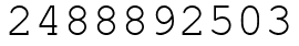 Число 2488892503.