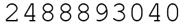 Число 2488893040.