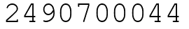 Число 2490700044.