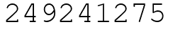 Число 249241275.