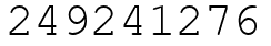 Число 249241276.