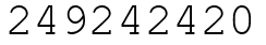 Число 249242420.