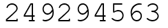 Число 249294563.