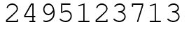 Число 2495123713.