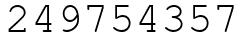 Число 249754357.