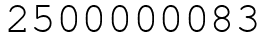 Число 2500000083.
