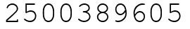 Число 2500389605.