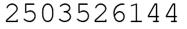 Число 2503526144.