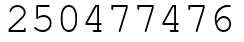 Число 250477476.