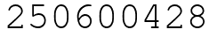 Число 250600428.